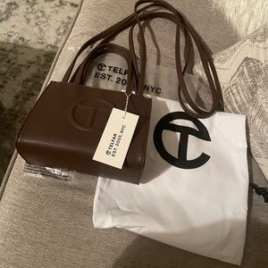 Chocolate brown telfar small